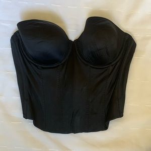 Victoria’s Secret Back Off Baby Low Back Bustier Black